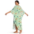 thumbnail image 3 of DISNIMO Women's Long Kaftan Maxi Dress Butterfly Print Plus Size V-neck Beach Cover Up for Swimsuit Batwing Sleeve Caftan Dresses Lightweight Summer Long Coverups for Bathing Suit, 3 of 7