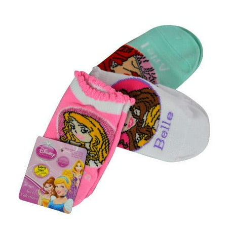 Princess Crown Socks - Socks - Disney - Toddler Girls 3Pack Size 2-4 F0425TB