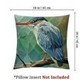 thumbnail image 4 of Bird Pillow Sham, Low Poly Style Geometric Illustration of Kingfisher Bird Sitting on a Branch in Forest, Decorative Standard Size Printed Pillowcase,Multicolor, 4 of 7