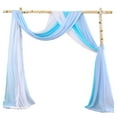 thumbnail image 2 of LCXmlly Roasting Pan Wedding Arch Drape Fabric Long 3 Panels Wide Sheer Wrinkle Free Soft Party Backdrop Drapery, 2 of 6