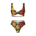 thumbnail image 4 of Daiia Spices And Herbs Women's Bikini Set Two Piece Swimsuit High Waisted Bikini Adjustable Straps Bikini Perfect for Beach, Pool, and Summer Vacation-Small, 4 of 9