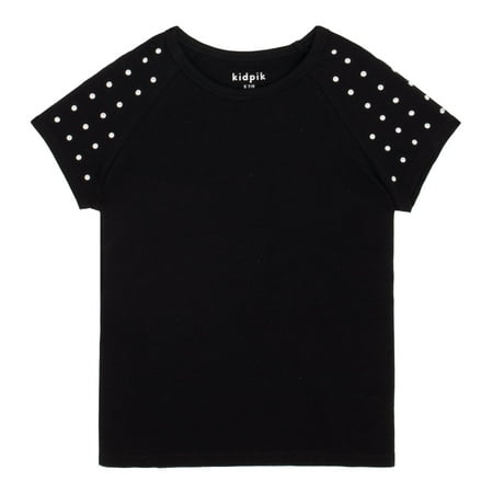 

KIDPIK Girls Short Sleeve Raglan Studded T-Shirt Size: 2T - XXL (16)