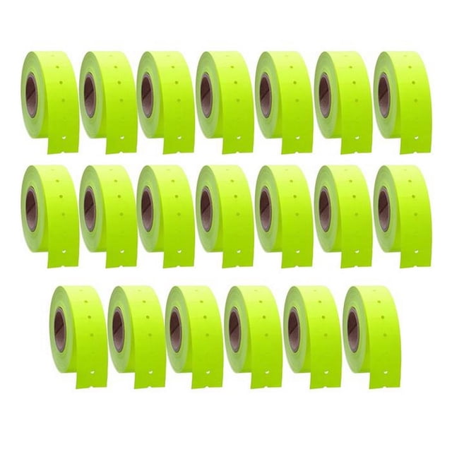 Etiquetas para precios VentDepot Blanco mate LabYellow 20 Rollos 1000 etiquetas por rollo 21x12mm amarillo
