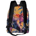 thumbnail image 3 of Zufioo Colorful Gecko Jungle Art Print Fashion Large Capacity Backpack, Zippered Multi-compartment Travel Work Campus Lightweight Backpack, Unisex, 3 of 5