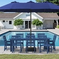 thumbnail image 5 of Tioline Patio Outdoor HDPE Dining Furniture Set of 9,with a table and chairs,Navy, 5 of 6