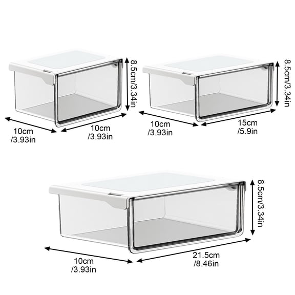 1Pc Clearance Under $5 Drawer Storage Box Storage Box Plastic For Desk Organize Items Plastic (H)