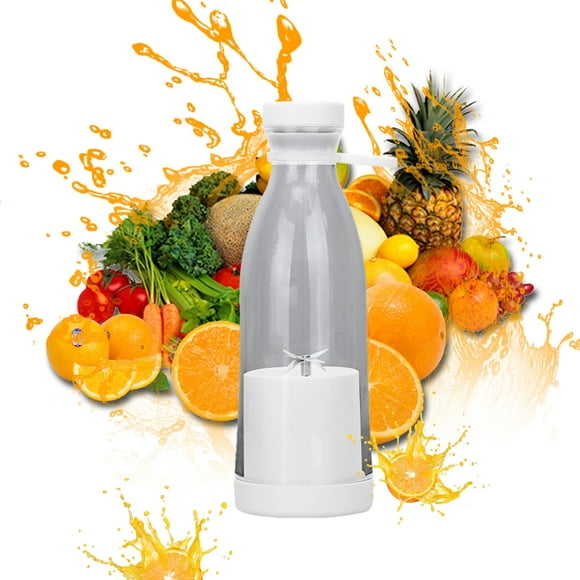 Vaso licuadora portátil recargable por USB | Licuadora personal de 420 ml | Diseño de 6 cuchillas | Batidora de viaje para batidos, jugos, malteadas | Ligera, libre de BPA | Para casa, picnic