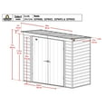 thumbnail image 4 of Arrow Select 8 x 4 x 6 ft Flute Grey Steel Storage Shed, 4 of 17