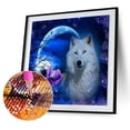 thumbnail image 4 of Kit de bordado de punto de cruz con taladro redondo 5D de lobo nocturno con pintura de diamante, 4 of 7
