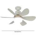 thumbnail image 4 of Ventilador de techo con luz LED base E27 control remoto enchufe E27 luz LED 3 velocidades regulable 52 cm para dormitorio y cocina, 4 of 9