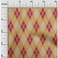 thumbnail image 2 of oneOone Viscose Jersey Brown Fabric Argyle Diy Clothing Quilting Fabric Print Fabric By Yard 60 Inch Wide, 2 of 4