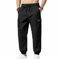 thumbnail image 4 of Zekutng Cargo Pants for Men Strap Decor Small Label Drawstring Tapered Jogger Pants,Sizes S-3XL, 4 of 6