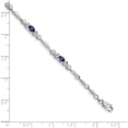 thumbnail image 3 of 14K White Gold Diamond And Amethyst Bracelet (Width 4) (Length 7) - Jbsp, 3 of 5