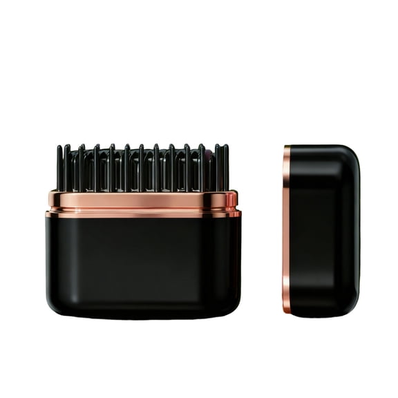 2 in 1 Mini Cordless Hair Straightener Comb with 20 Second Fast Heating LED Display 2000mAh Battery 3 Temperature Settings USB C Charging Anti Scald for Travel