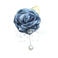 thumbnail image 2 of Flor en el ojal de boda Flor en el ojal Regalos del día de San Valentín Broche Pin para traje para boda Fiesta del día de San Valentín Graduación , azul mayimx Ojal de boda, 2 of 9