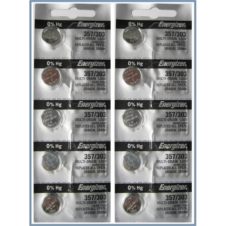 Energizer 357/303 AG13 Equivalent Silver Oxide Watch Battery