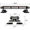 16.8 Inch LED Strobe Flashing Light Bar, 26 Flashing Modes High