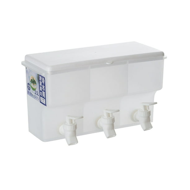 Botella De Agua Fría Con Grifo Limonada Cubitera Para Hielo Fruta Plástico Dispensador De Bebidas Con Grifo 1 Galón 3,5 Litros Recipiente Hervidor Frío Con Grifo En El Frigorífico 1 Unidad