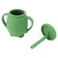 thumbnail image 2 of Vaso de silicona verde con pajita de 230 ml y mango antideslizante para beber fácilmente Vaso de entrenamiento para niños pequeños a prueba de derrames, 2 of 8