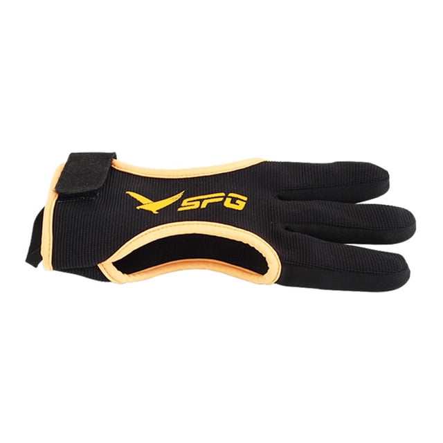 Gant de Protection pour Trois Doigts en Cuir pour le Tir à l'Arc, Plaquettes de Doigts, Gants pour Arc Recourbé et Longbow