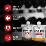 5% Nutrition Rich Piana Snack Time, High Protein Squeezable Pouches, Peanut & Egg White Blend (Chocolate Peanut Butter)