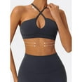 thumbnail image 5 of AEXTO Women's Solid Color Sports Bra, Elegant High Stretch Breathable Comfortable Quick Drying Adjustable Spaghetti Strap Backless Sports Bra, Ladies Sportswear for Indoor Outdoor Wear, 5 of 9