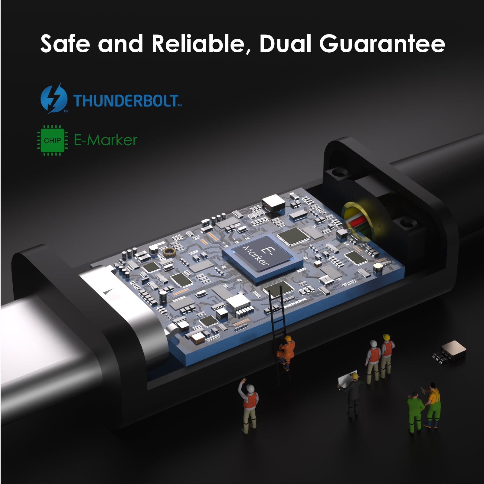 WAVLINK Thunderbolt 5 Cable, 120Gbps Fast Data Transfer and 240W Power Delivery USB-C Cable, 8K/16K Display Support, Backwards Compatible TB4/3/USB4/3, Ideal for Gaming, Laptops, Monitors and Docks