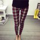 thumbnail image 4 of VIIANLES, mallas deportivas para mujer, pantalones a rayas florales con rejilla, pantalones de cintura alta, mallas sexis con estampado a cuadros a la moda, 4 of 5