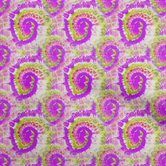 oneOone Rayon Purple Fabric Asian Tie And Dye Sewing Craft Projects Fabric Prints By Yard 56 Inch Wide