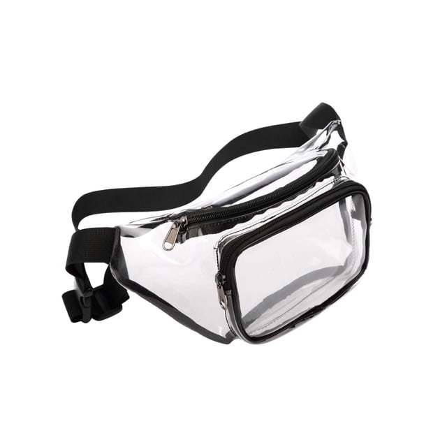 Btafrte Riñonera PVC Transparente Impermeable A La Unisex para Regalos (negro)