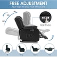 thumbnail image 6 of Dual Motor Large Power Lift Recliner Chair with Massage and Heating,Infinite Position,Real Leather, 6 of 11
