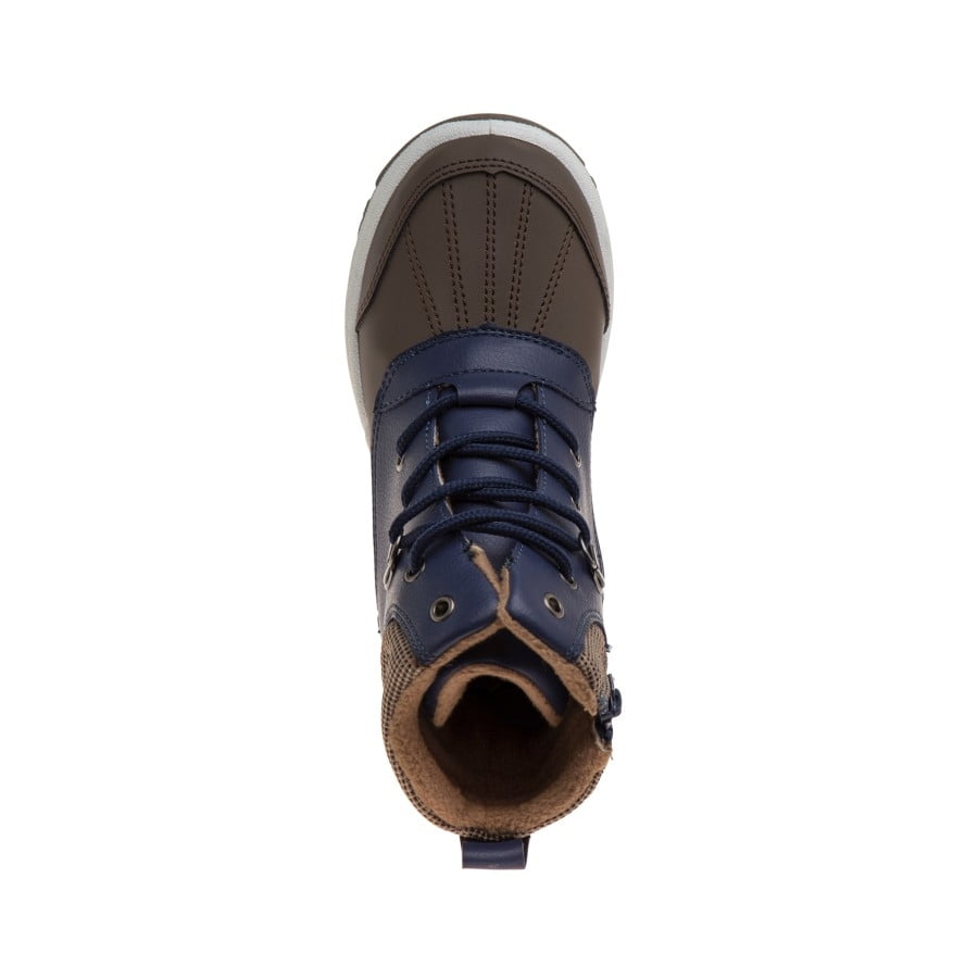 Beverly Hills Polo Club Little Kids  Boys Snow Boots, Brown Navy, 4