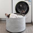 thumbnail image 2 of Naiovety Cesta de almacenamiento de ropa Cesto de ropa sucia tejido de gran capacidad Cesto resistente para el hogar Mantas Ropa de cama Almacenamiento y organización del hogar Gris oscuro, 2 of 6