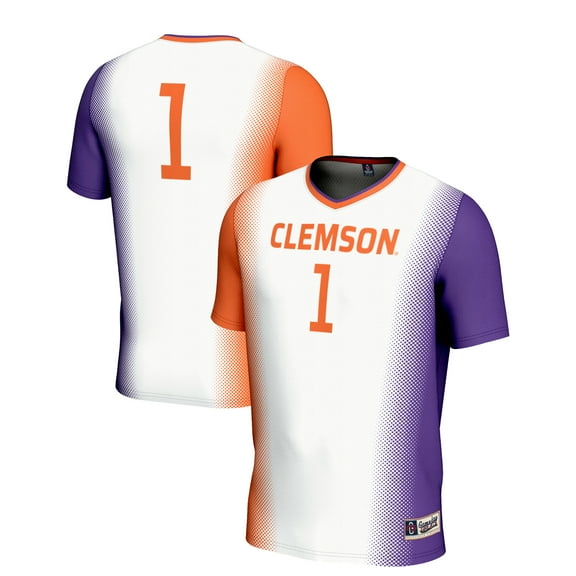 Youth GameDay Greats White #1 Clemson Tigers  Lightweight Women's Soccer Jersey