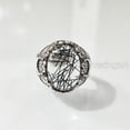 thumbnail image 2 of Black Rutile Mans Ring, Natural Black Rutilated Quartz, Quartz Silver Jewelry, 925 Silver Ring, Gift, Heavy Mens Ring, Arabic Design, Ottoman Style Ring, Christmas, Turkey Mens Signet Ring, 2 of 7