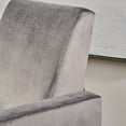thumbnail image 3 of GDF Studio Pendry Modern Upholstered Pushback Recliner, Gray Fabric and Silver, 3 of 7