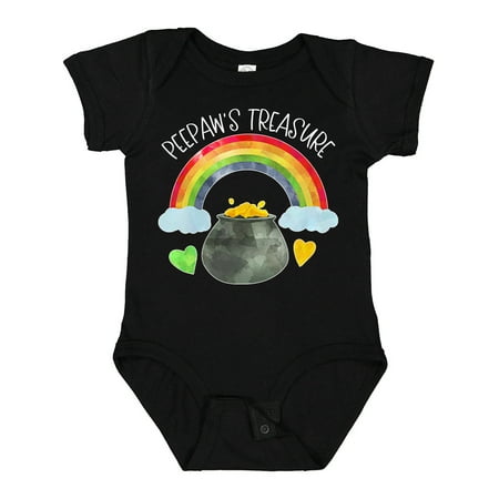 

Inktastic Peepaw s Treasure St. Patrick s Day Rainbow and Gold Gift Baby Boy or Baby Girl Bodysuit