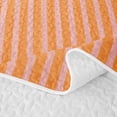thumbnail image 5 of Castle Fairy Mid Century Vertical Stripe Twin Quilt Set 2 Pieces,Vintage Linear Texture Twin Coverlet Set,Pink Soft Pink,1 Bedspread and 1 Pillowcase, 5 of 7