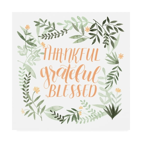 Trademark Fine Art 'Grateful II' Canvas Art by Grace Popp