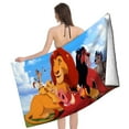 thumbnail image 4 of El Rey León Simba Toalla de playa de secado rápido con diseño temático, regalo para mujeres y niñas, ideal para cumpleaños, fans, amantes de la música, uso en la playa o al aire libre, 78 × 180 cm, 4 of 6