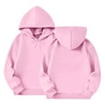 thumbnail image 3 of Abcomgle Hoodie for Girls 4-16 Cute Casual Hooded Sweatshirts for Teen Girls Long Sleeve Girls Pullover Sweatshirt Baggy Winter School Clothes for Teen Girls,9-10 Years Pink, 3 of 5