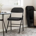 thumbnail image 2 of Bingirl 4-Pack Padded Folding Chairs: Portable, Stackable, and Foldable with Soft Padded Cushion and Back, Commercial Seat with Metal Frame for Office, Wedding, Dining, and Outdoor Use, Black, 2 of 6