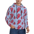 thumbnail image 2 of Balery Cartoon Lobsters 2 Pattern Mens Hoodie Kangaroo Pocket Hoodie Pullover Hooded Sweatshirt Ideal for Daily Wear Travel and Home-XX-Large, 2 of 7