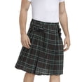thumbnail image 6 of Vjnyvs Scottish Plaid Kilt Scottish Pleated Tartan Skirt Kilts Clothing Traditional Skirt for Men, 6 of 7