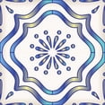 thumbnail image 6 of Mi Alma Floral Gold Blue Tile Stickers - Removable Vinyl 4x4, 24 pcs, 6 of 12
