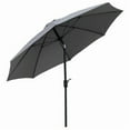 thumbnail image 2 of Four Seasons Courtyard 9 Foot Crank Lift Auto Tilt Patio Umbrella, Gray, 2 of 5