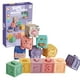 thumbnail image 2 of Herunwer Building Blocks Soft Building Blocks Toy Set, Silicone Bath Toys Chewable, Educational Squeeze Play Toys, 2 of 9