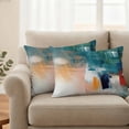 thumbnail image 2 of Colorful Ombre Outdoor Waterproof Pillow Covers, Oil Painting Modern Graffiti Abstract Art Decorative Rectangle Throw Pillowcase Sofa Cushion Sham for Patio/Couch/Chair, 20"x12" 2 Pack, 2 of 8