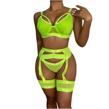 

Women s Erotic Lingerie3-Piece Set Of Mesh Splicing Straps With Steel Rings With Garter Belt Sexy Set lingerie for women sexy naughty strappy lingerie lingerie for women sexy naughty