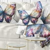 DESIGN ART Designart 'Isolated Butterfly' Animal Throw Pillow 12 in. x 20 in. Medium